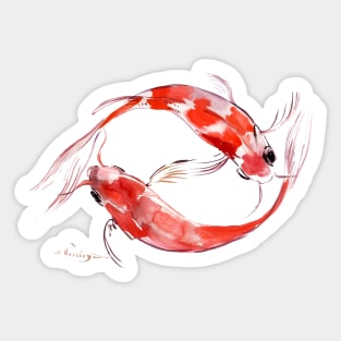 Yin and Yang Feng Shui Koi Sticker